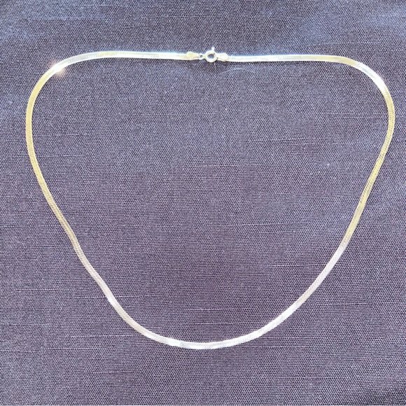 Jewelry - 18” Sterling Silver Herringbone Chain Necklace - 525 from Italy